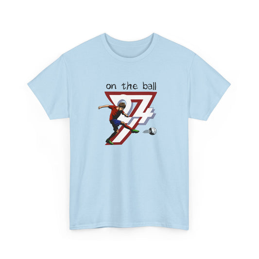 Soccer Player T-shirt On The Pitch Football Sport Printed T-shirt light blue