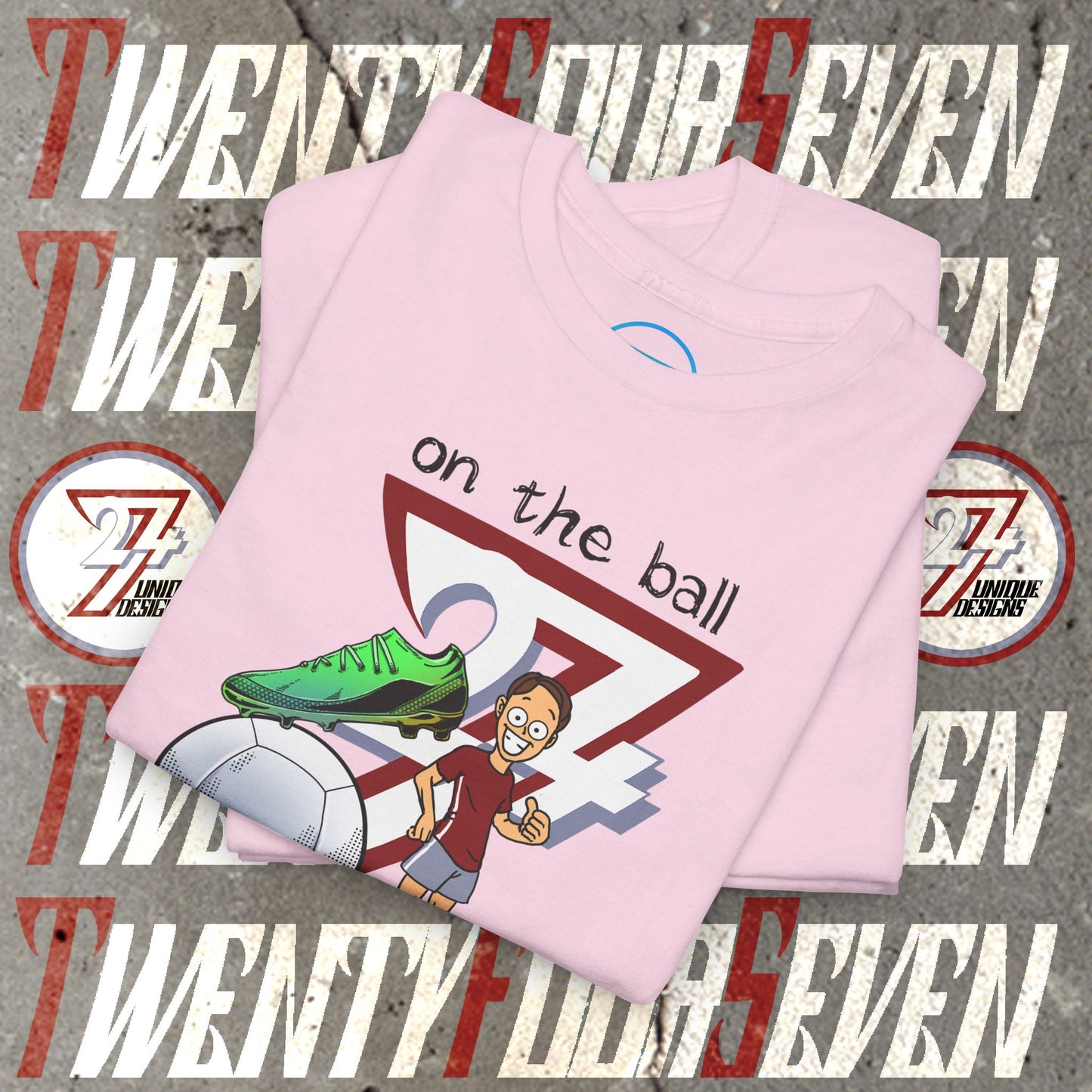 Football Cartoon Tee — Hand-Drawn Soccer Illustration Gift