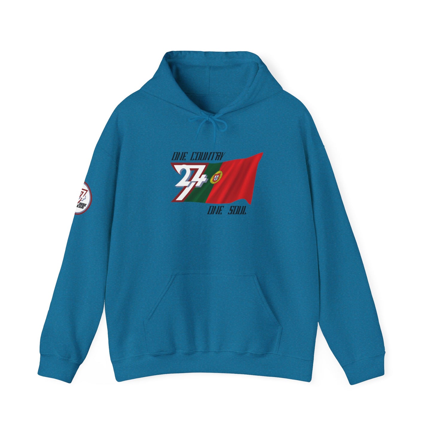 Unique Design 24/7 Portugal Flag custom hoodie dark saphire