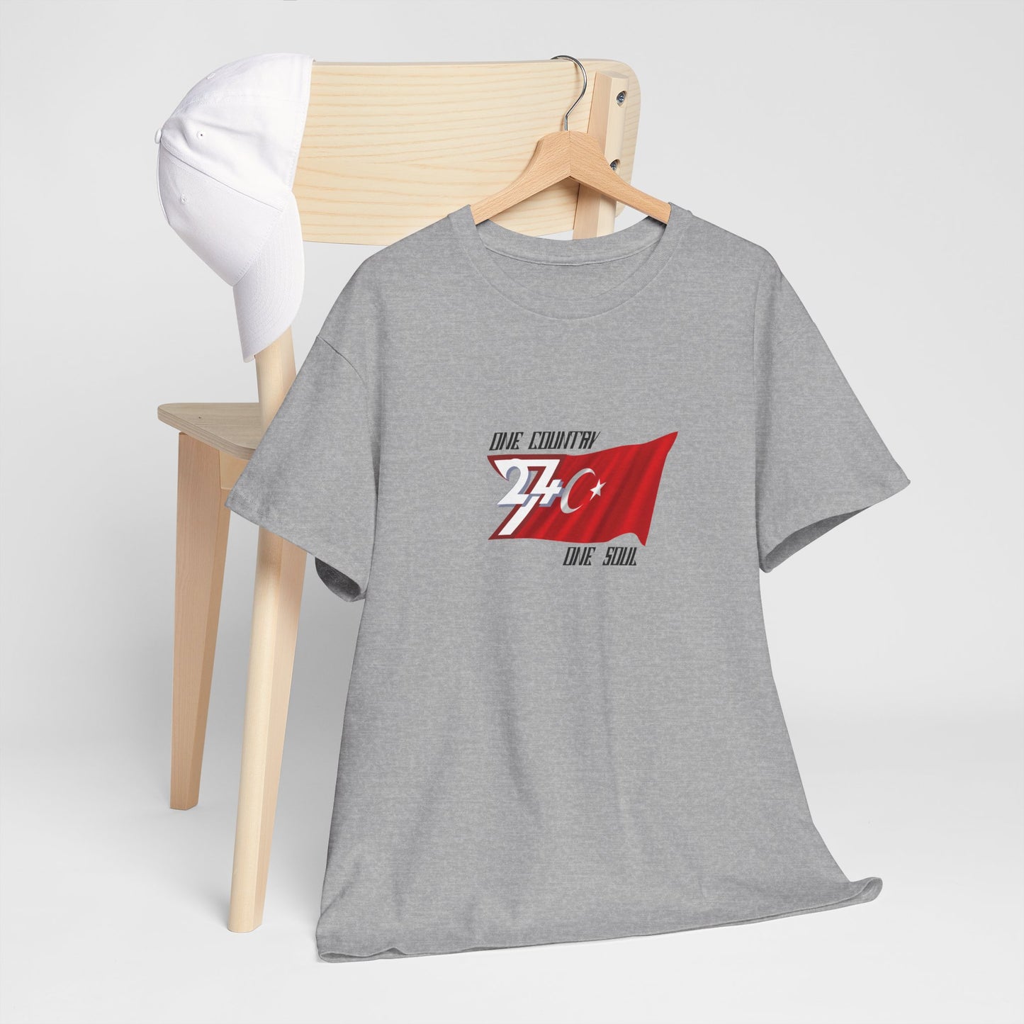 Unique Design 24/7 Turkey Flag Unisex custom T-shirt sport grey
