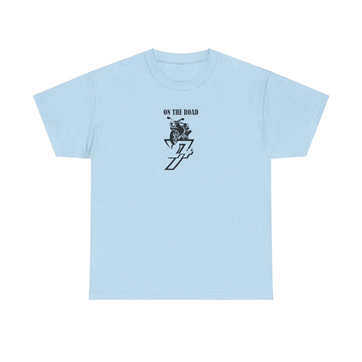 Unique Design On The Road Bike T-shirt light blue