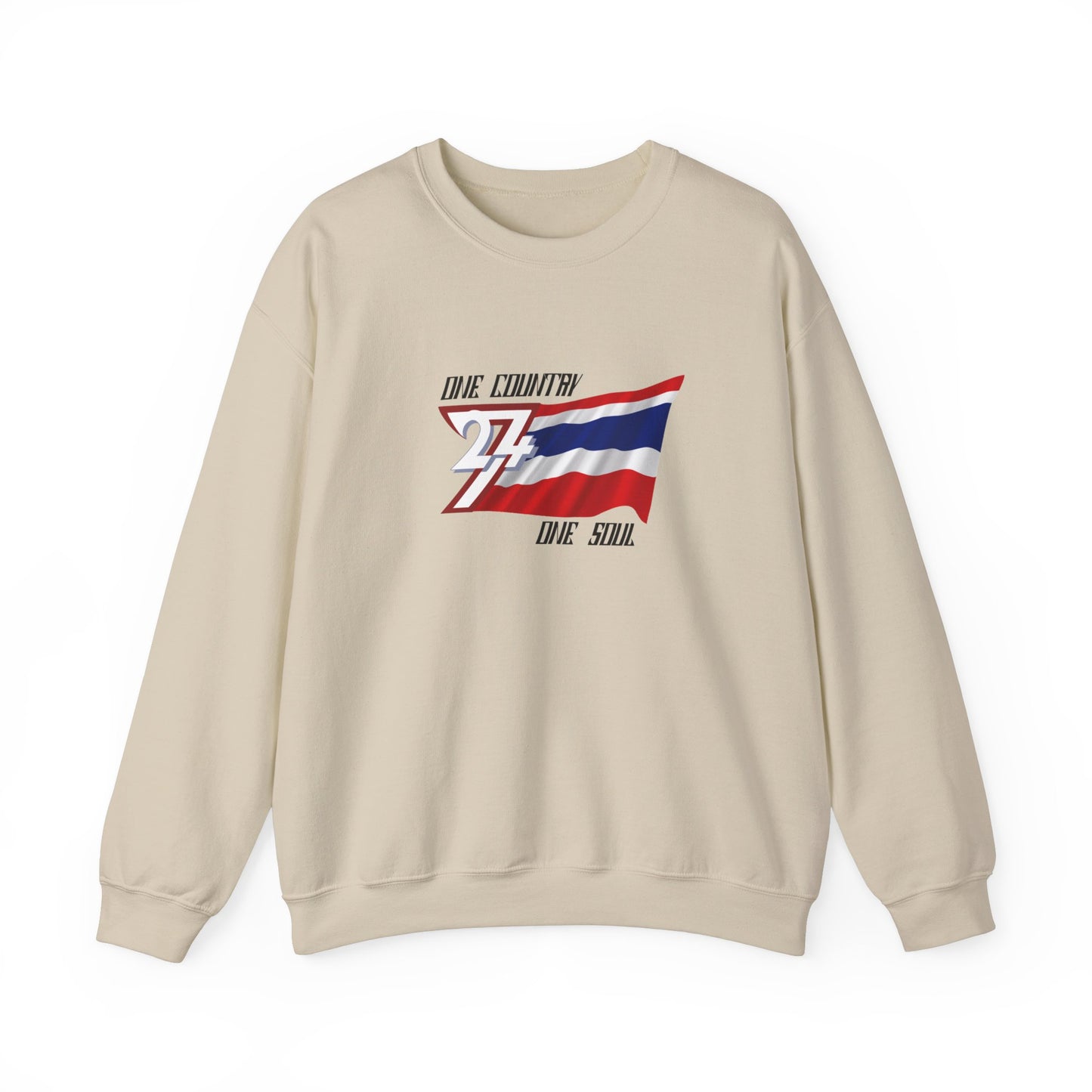 Unique Design Thailand Flag sweatshirt sand