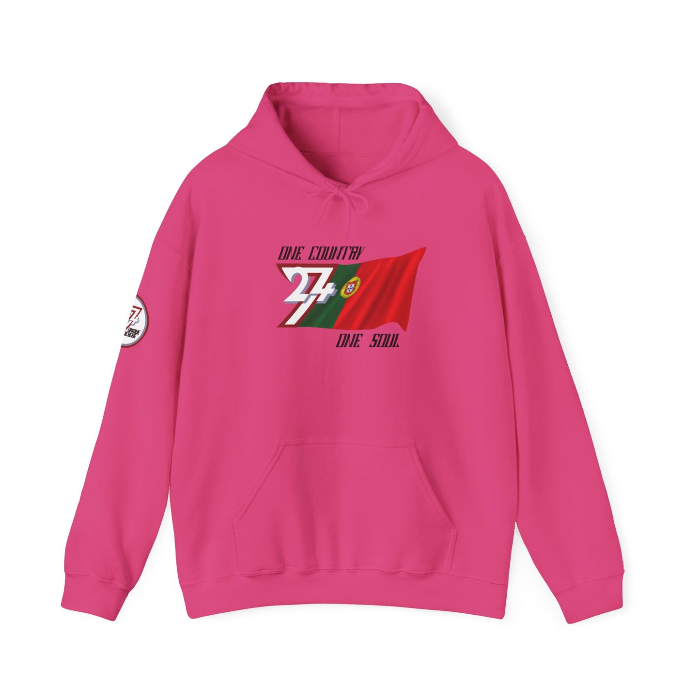 Unique Design 24/7 Portugal Flag custom hoodie heliconia