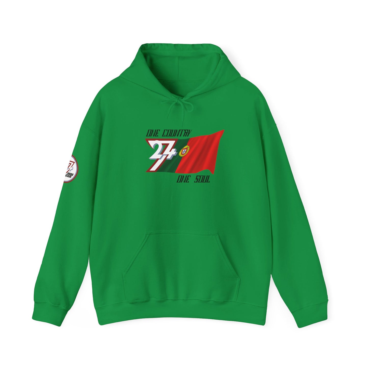 Unique Design 24/7 Portugal Flag custom hoodie irish green