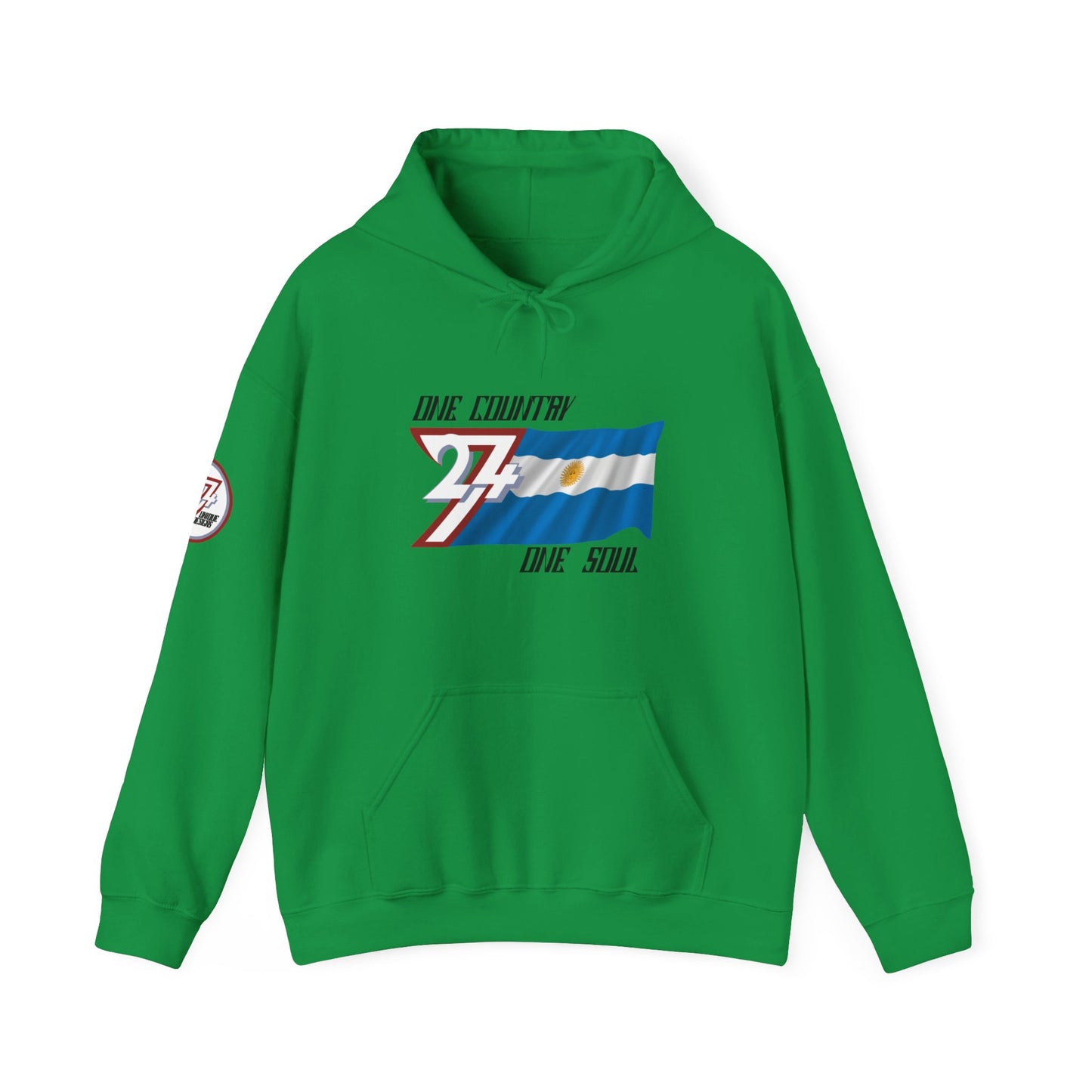 Unique Design 24/7 Argentina Flag Printed Unisex custom Hoodie irish green