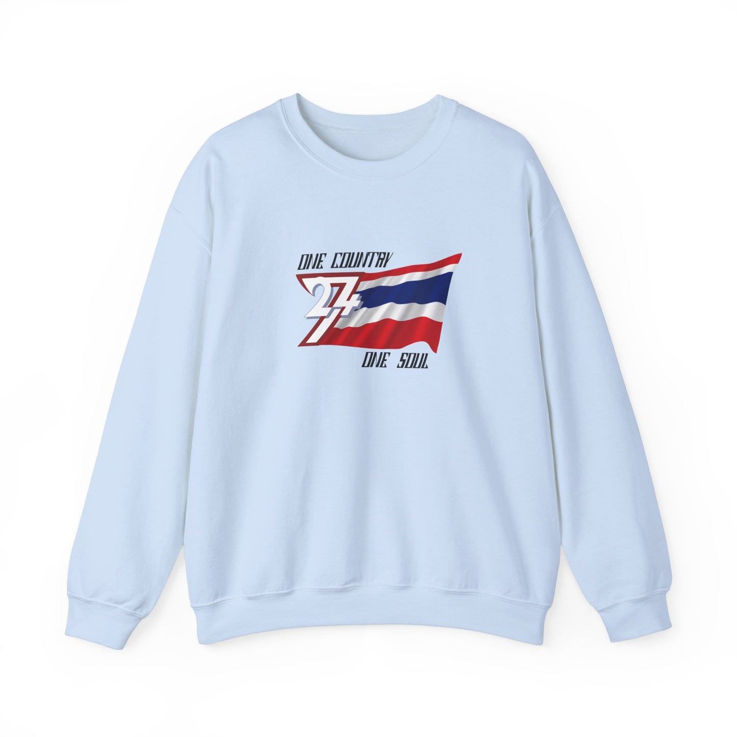 Unique Design Thailand Flag sweatshirt light blue
