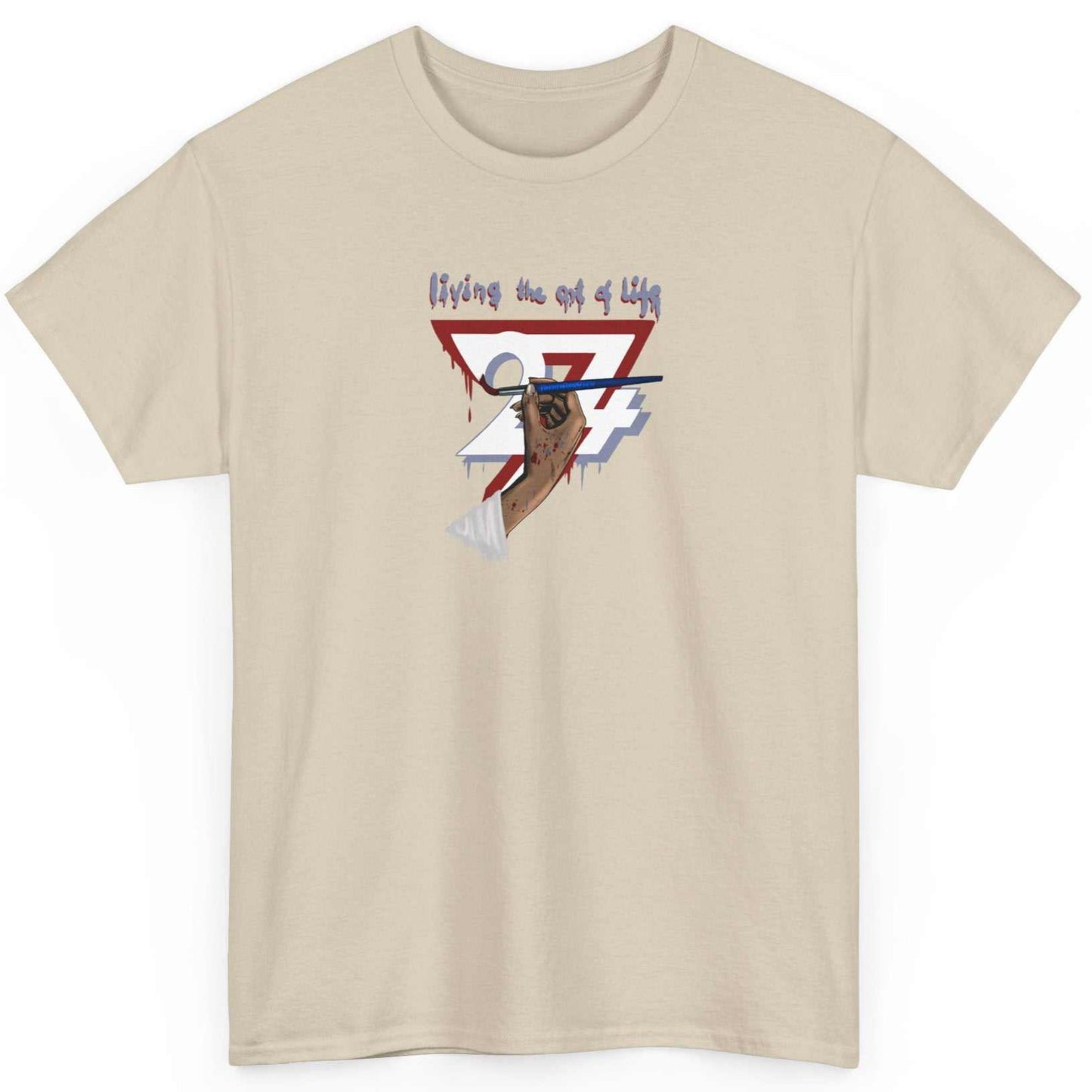 Unique Design Art of Life graphics t-shirt sand