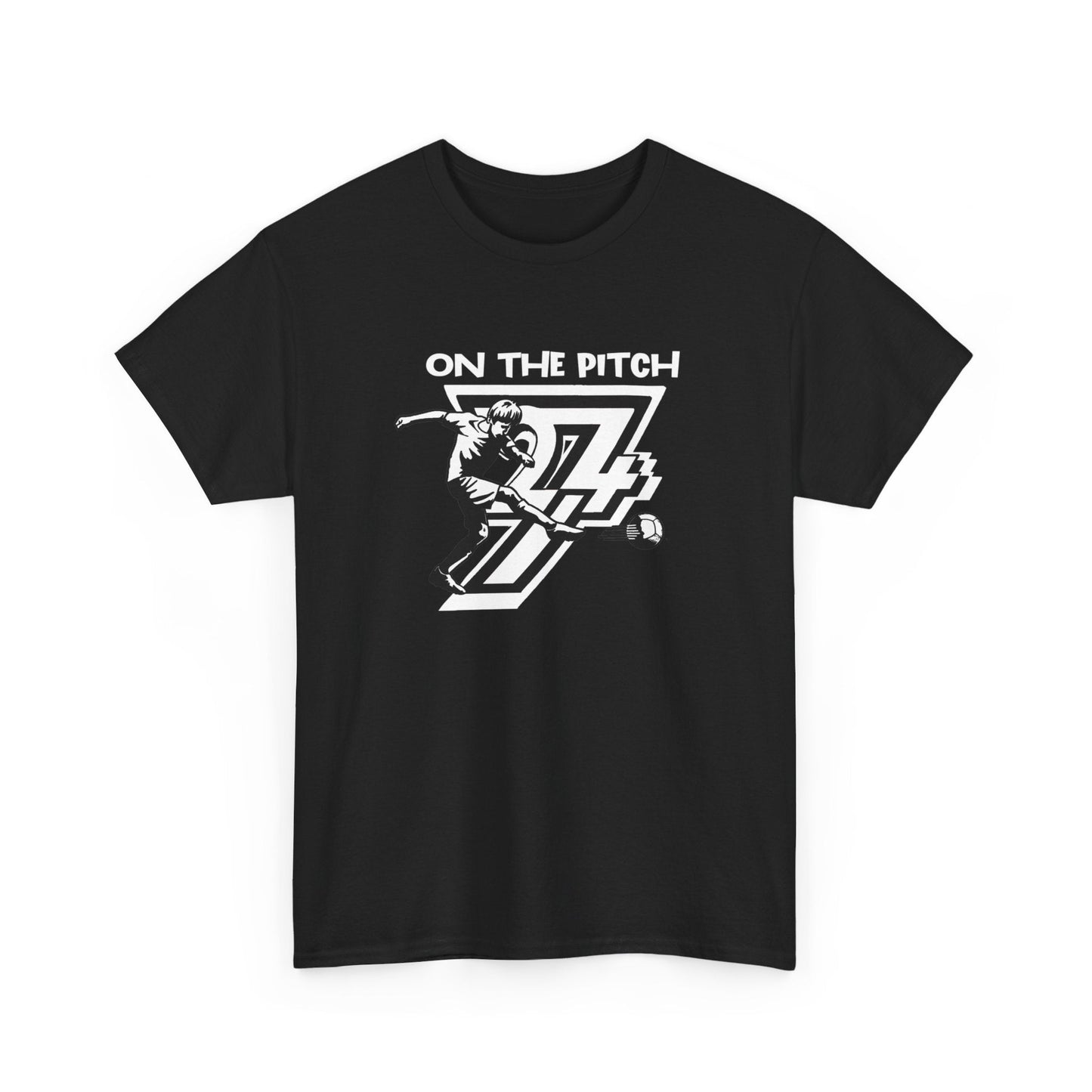 Unique Design Football tee On The Pitch Football Sport Printed T-shirt black