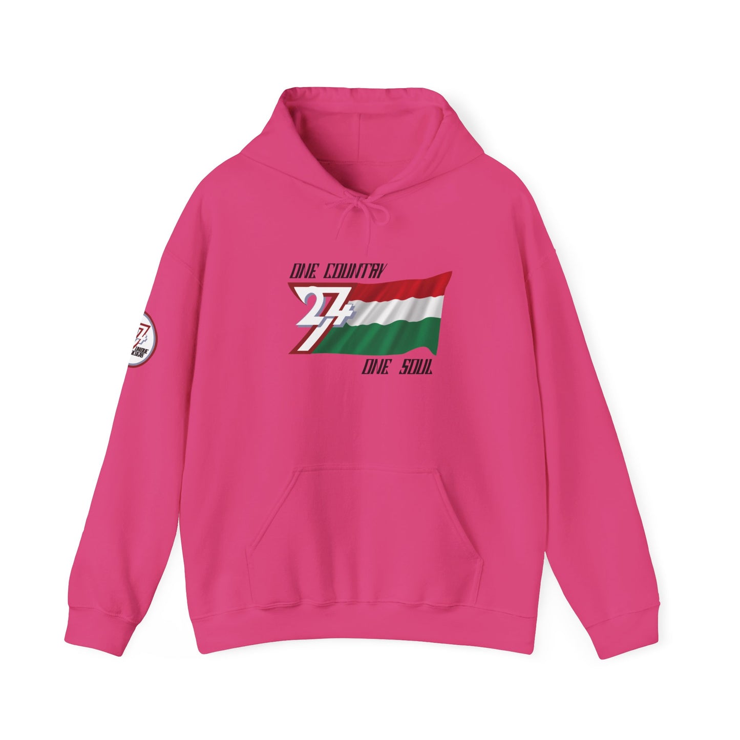 Unique Design 24/7 Hungary Flag Printed Unisex custom Hoodie heliconia