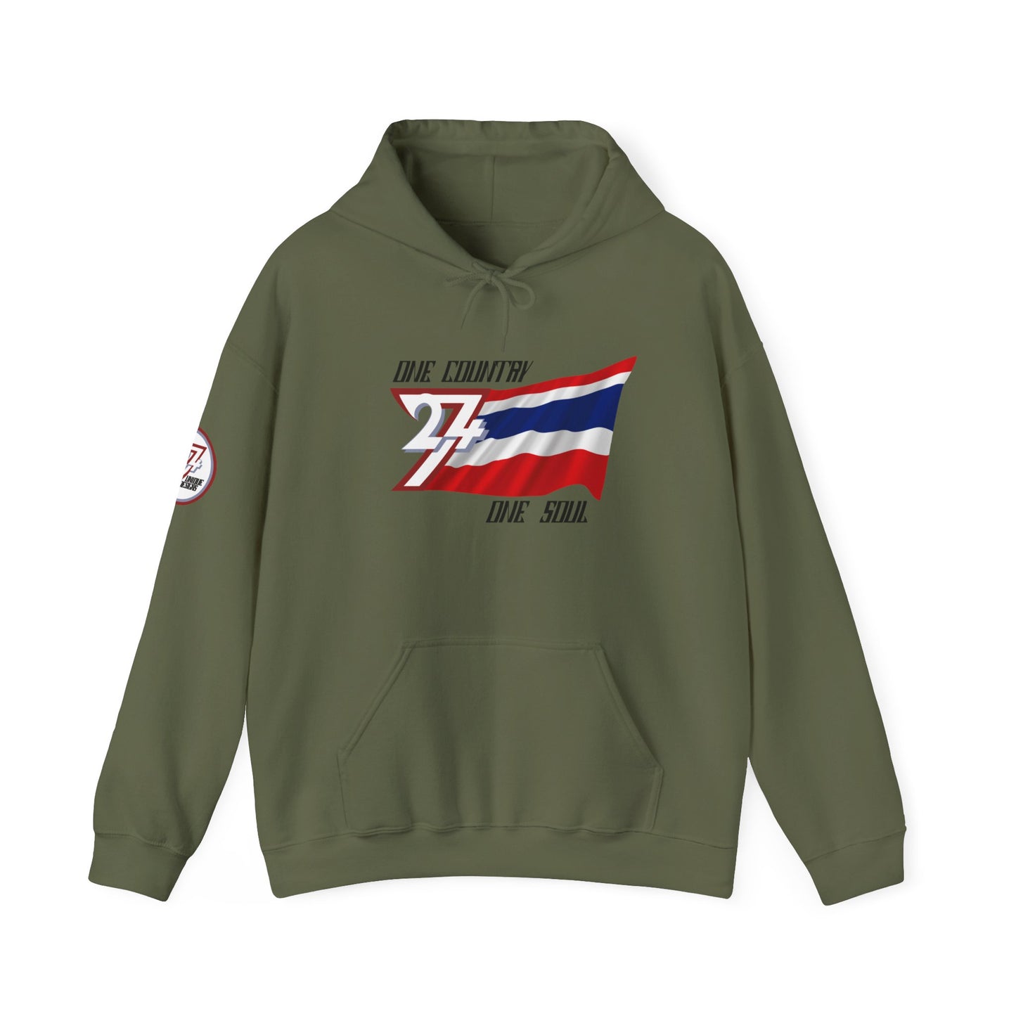 Unique Design Thailand Flag custom hoodie military green