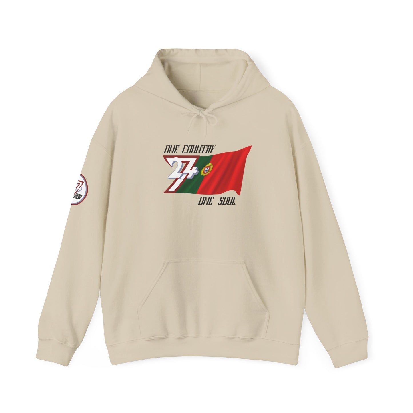 Unique Design 24/7 Portugal Flag custom hoodie sand