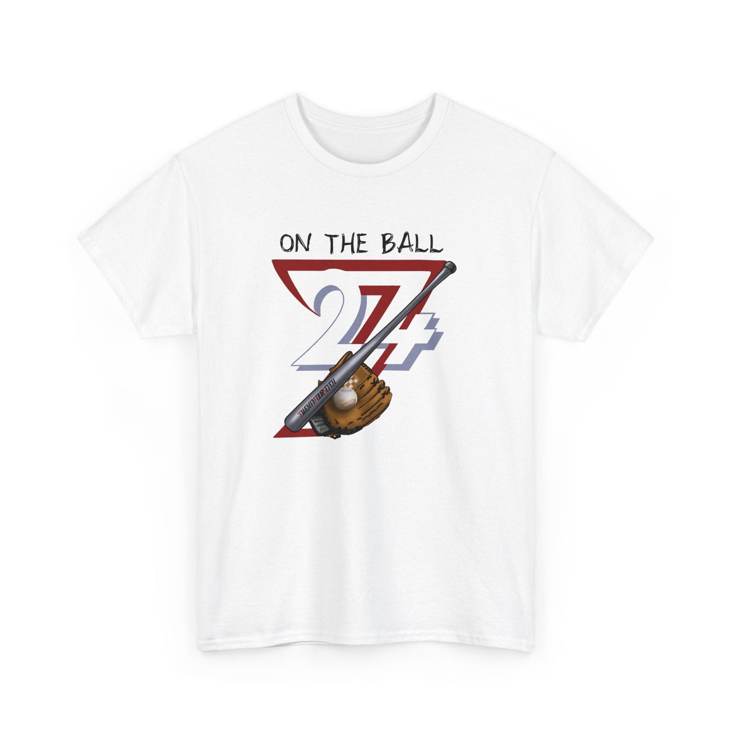 Baseball Sport Printed T-shirt baseball t-shirt by 24/7 Unique Designs white