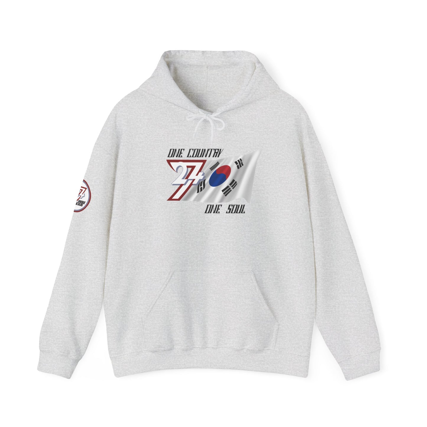 Unique Design 24/7 South Korea Flag custom hoodie sport grey
