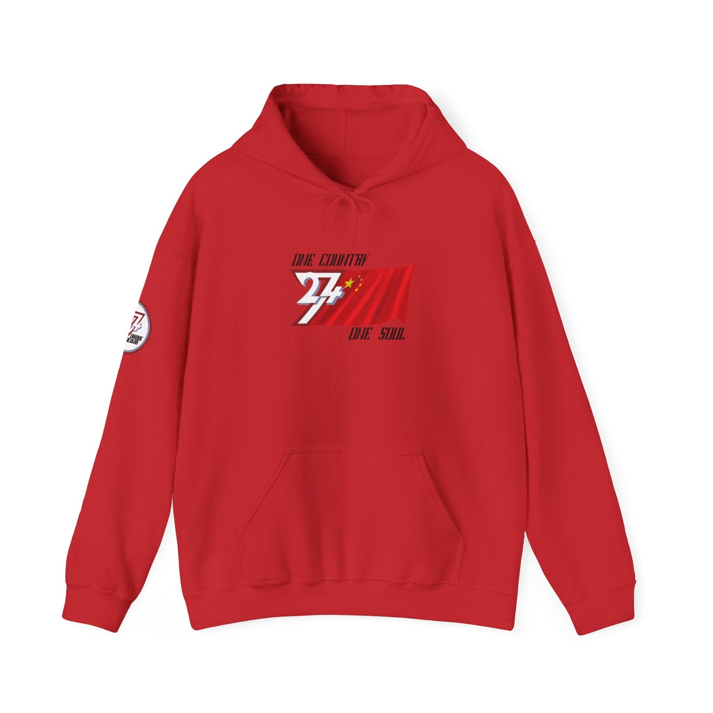 Unique Design China Flag custom hoodie red