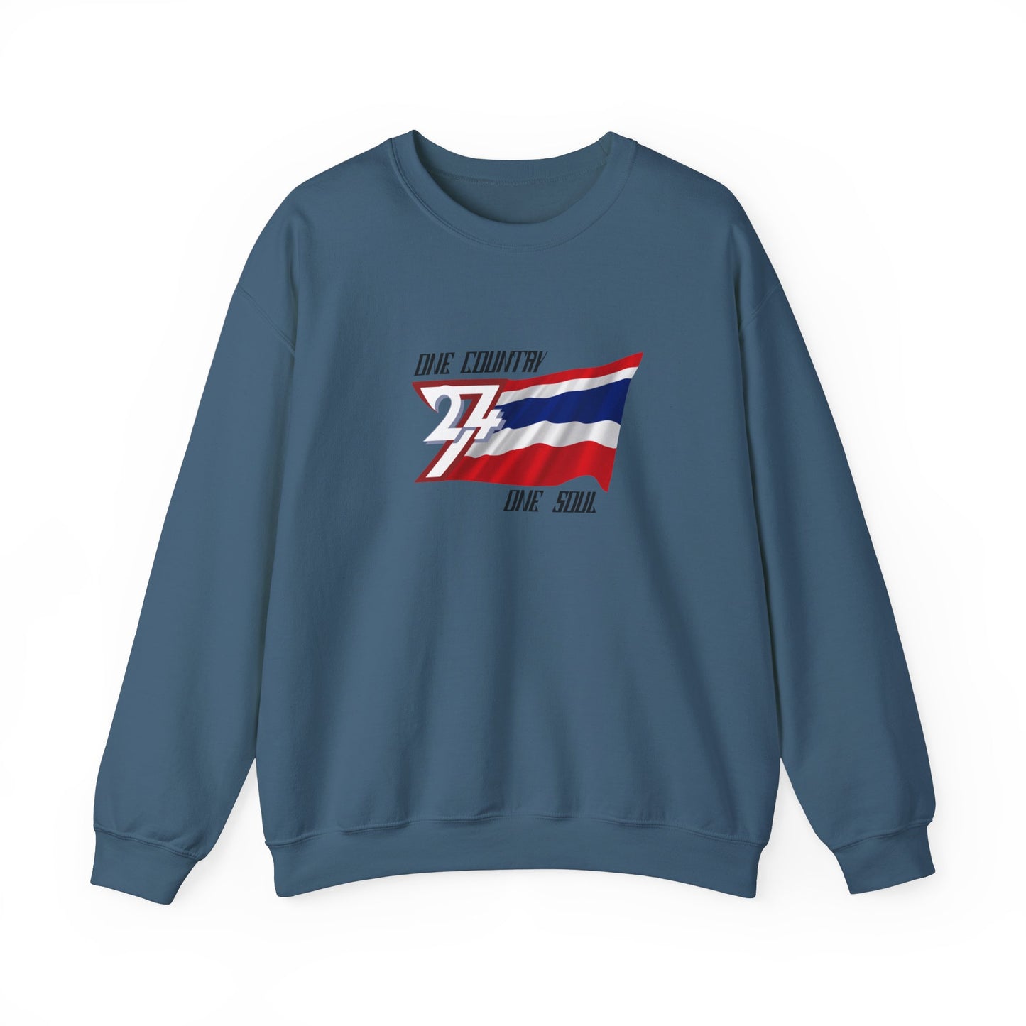 Unique Design Thailand Flag sweatshirt indigo blue