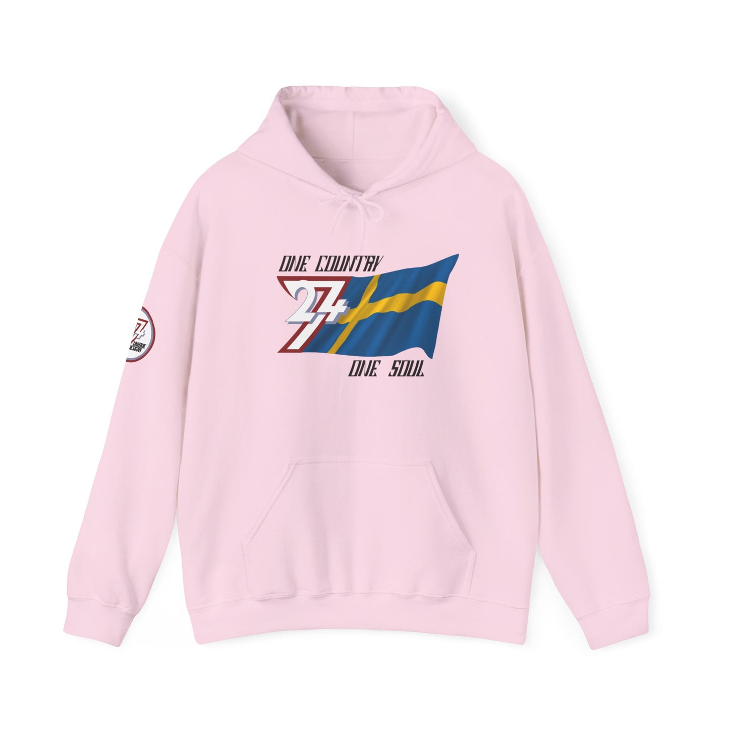 Unique Design 24/7 Sweden custom hoodie light pink