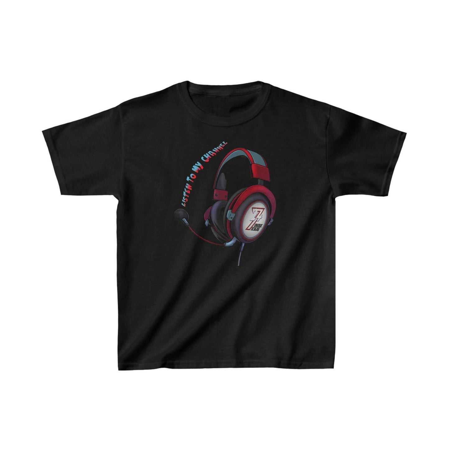 Unique Design kids clothing Kids T-shirt Listen To My Channel black
