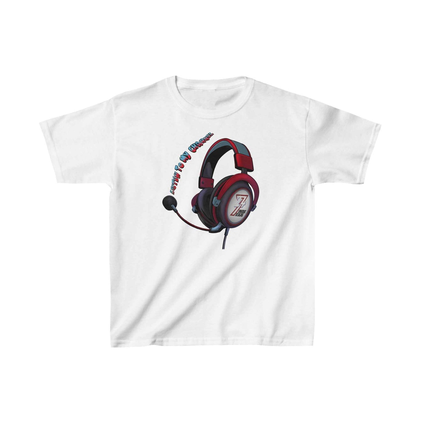 Unique Design kids clothing Kids T-shirt Listen To My Channel white