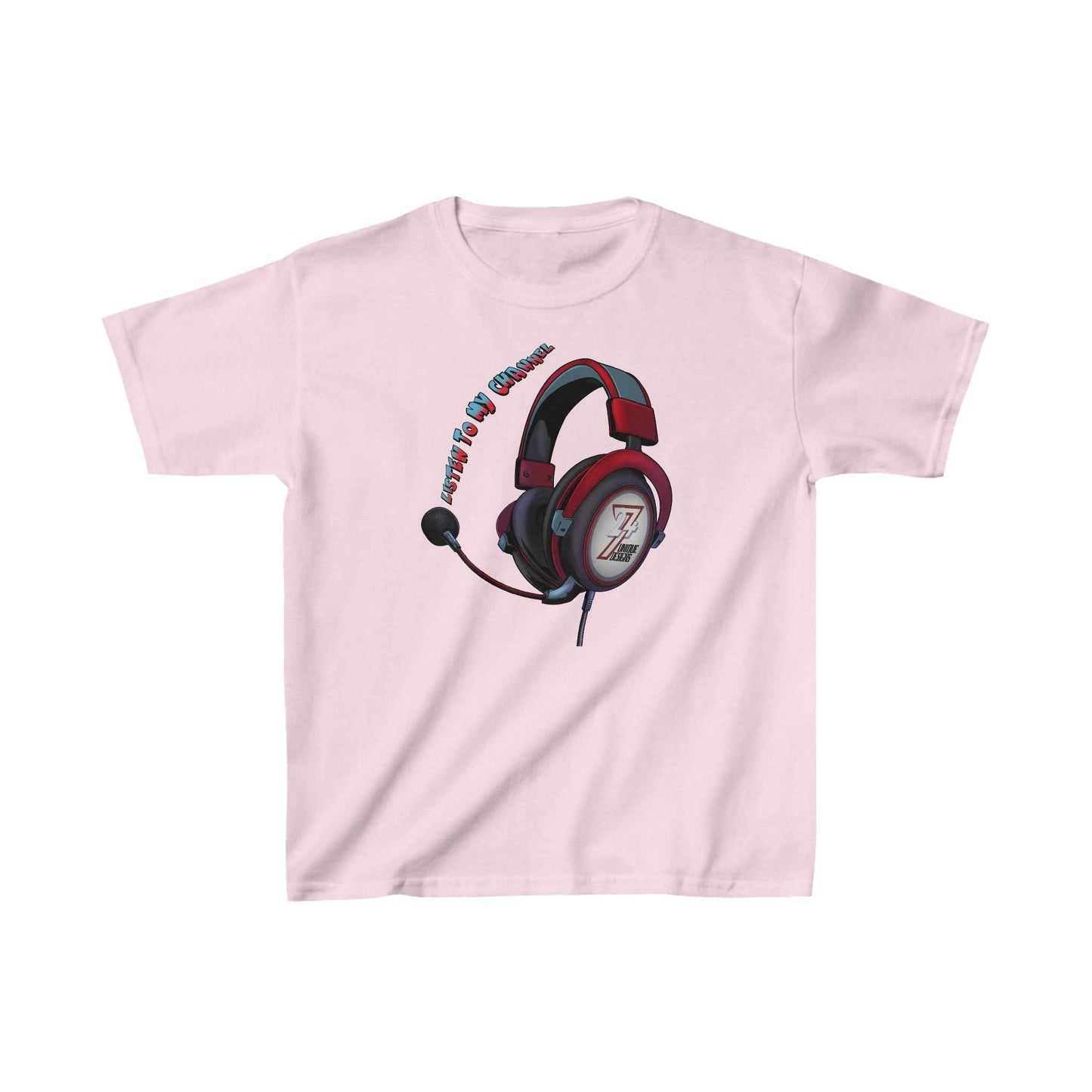 Unique Design kids clothing Kids T-shirt Listen To My Channel light pink