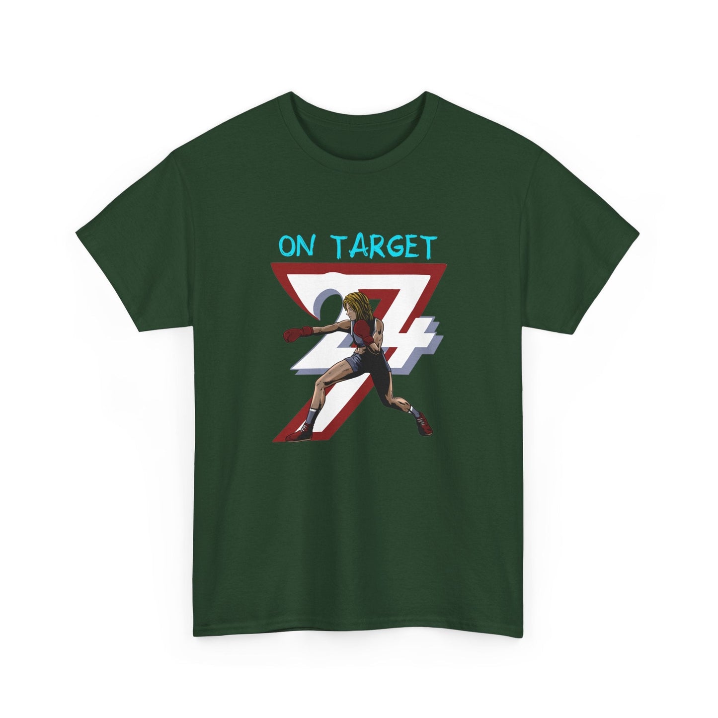 Unique Design Female Boxer Sport T-shirt forest green