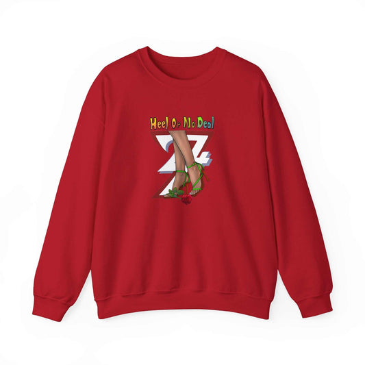 Unique Design Heel Or No Deal Heavy Blend™ Crewneck Sweatshirt red
