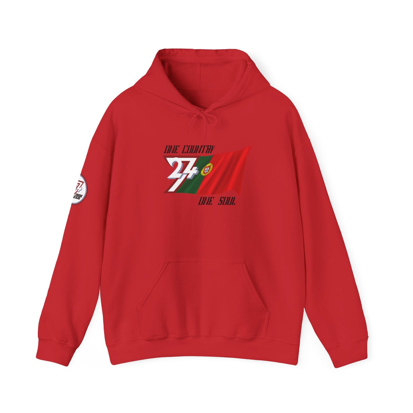 Unique Design 24/7 Portugal Flag custom hoodie red
