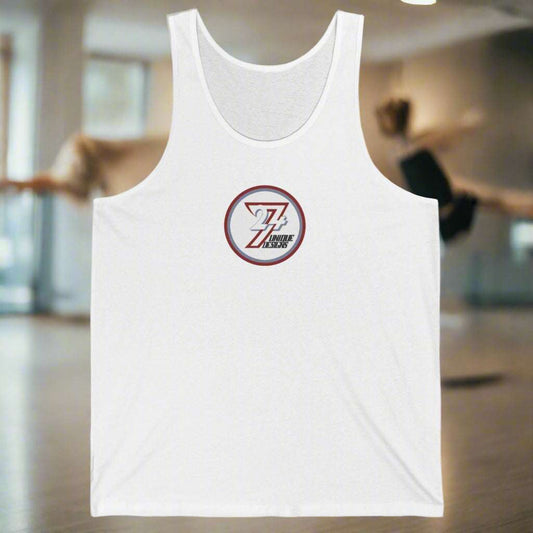 247 Logo Jersey Tank Top white