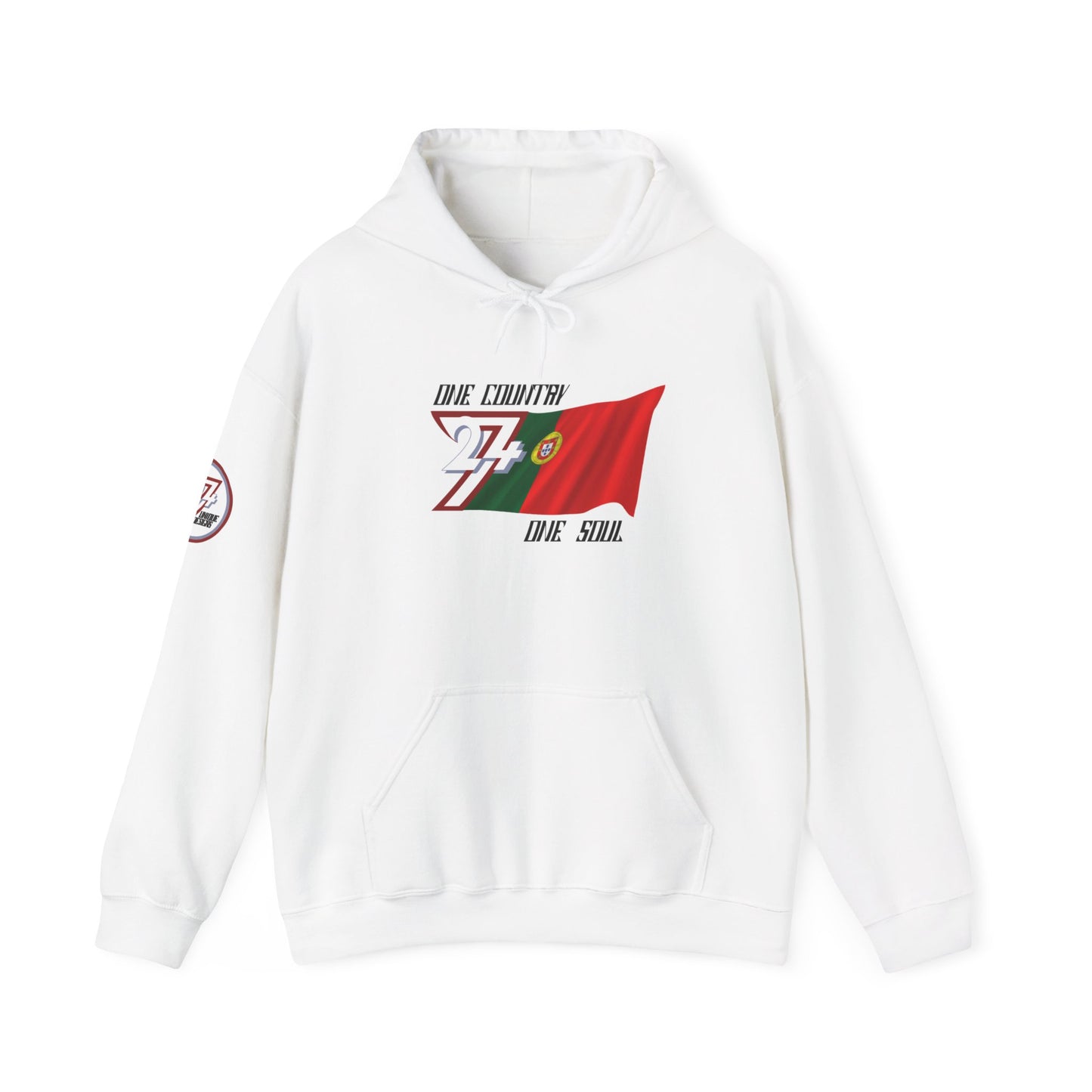 Unique Design 24/7 Portugal Flag custom hoodie white