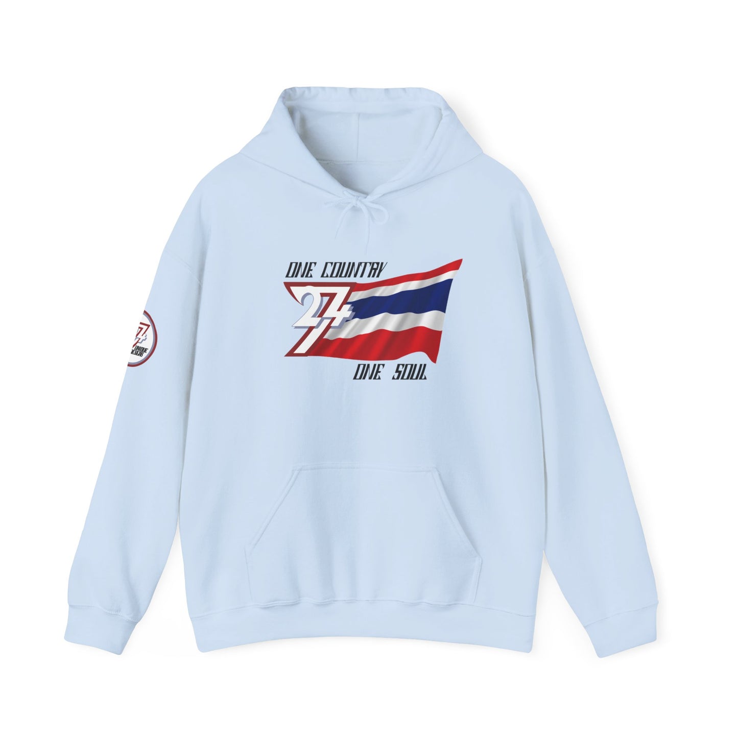 Unique Design Thailand Flag custom hoodie light blue