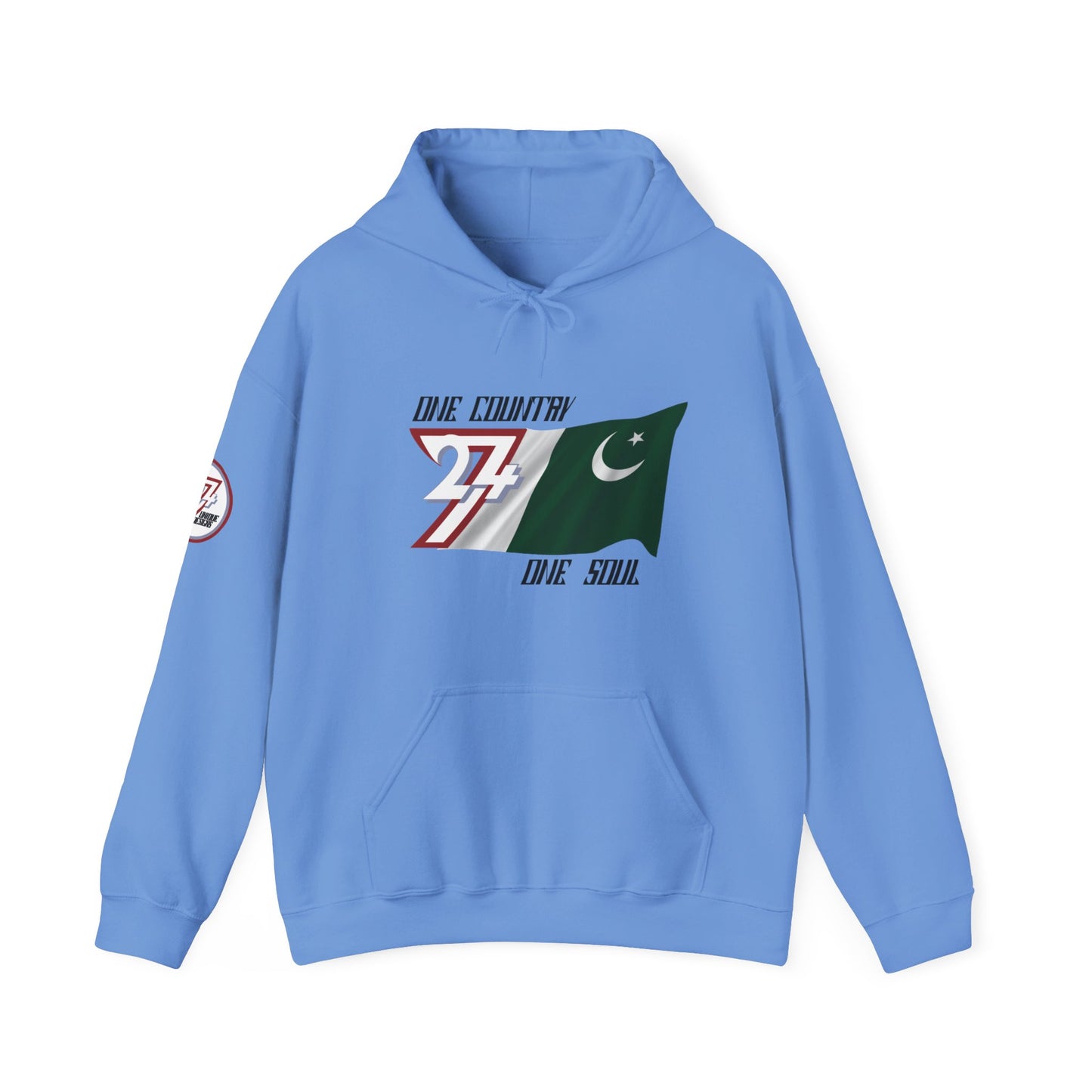 Unique Design 24/7 Pakistan Flag Printed Unisex custom Hoodie carolina blue