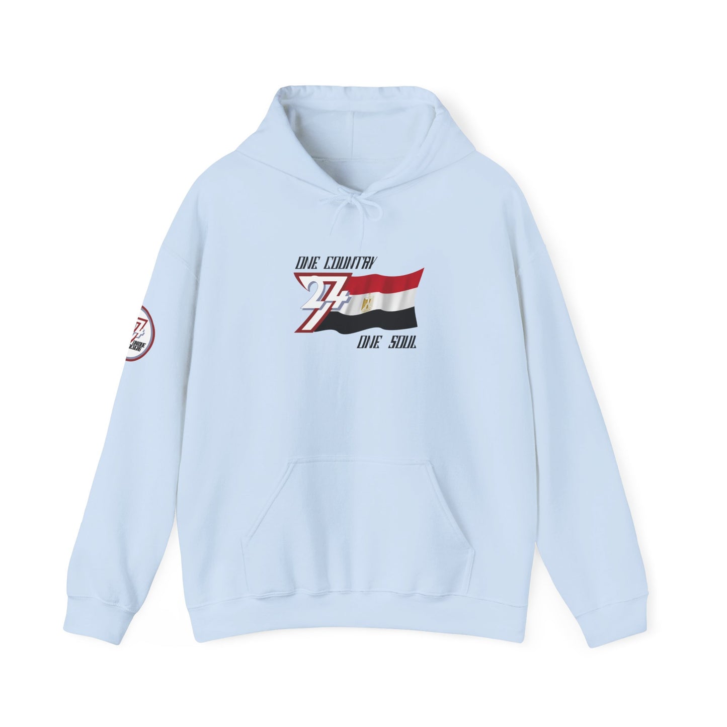 Unique Design Egypt Flag Custom Hoodie light blue