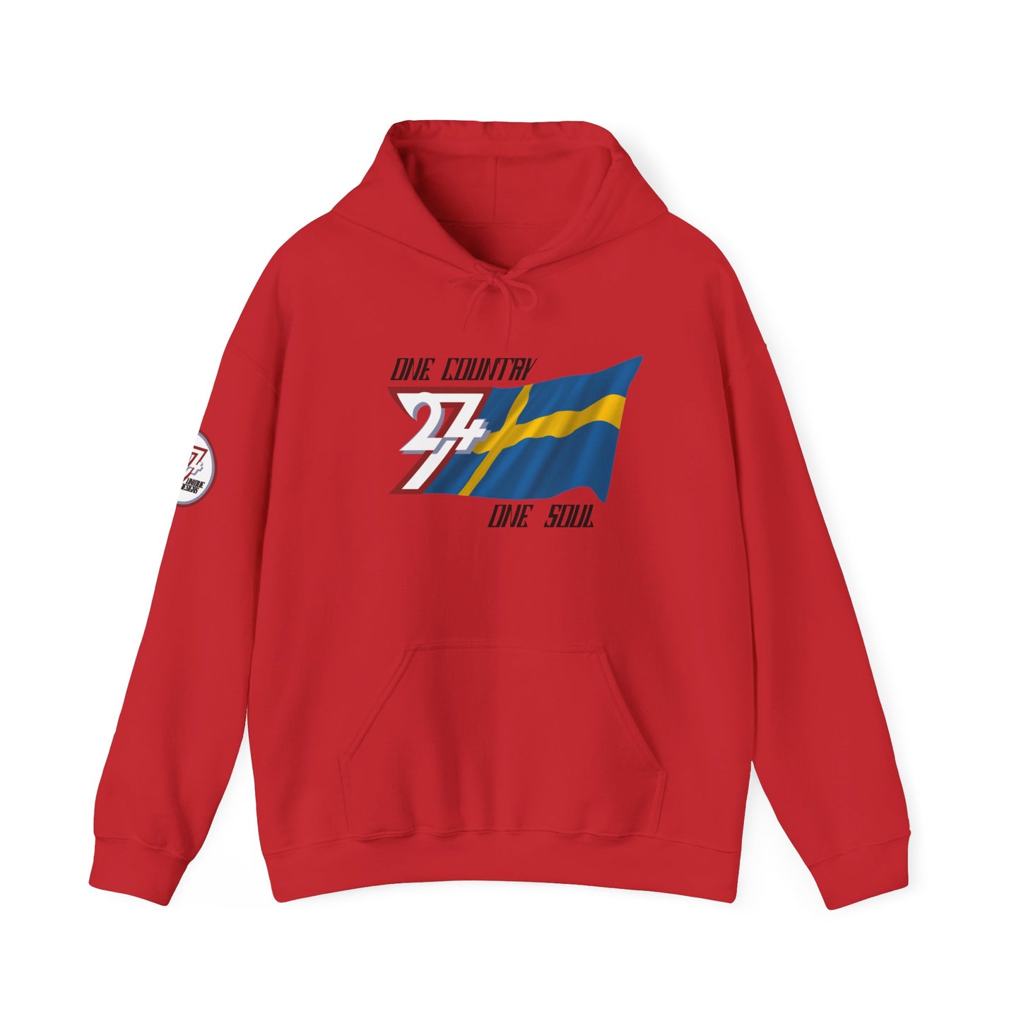 Unique Design 24/7 Sweden custom hoodie red