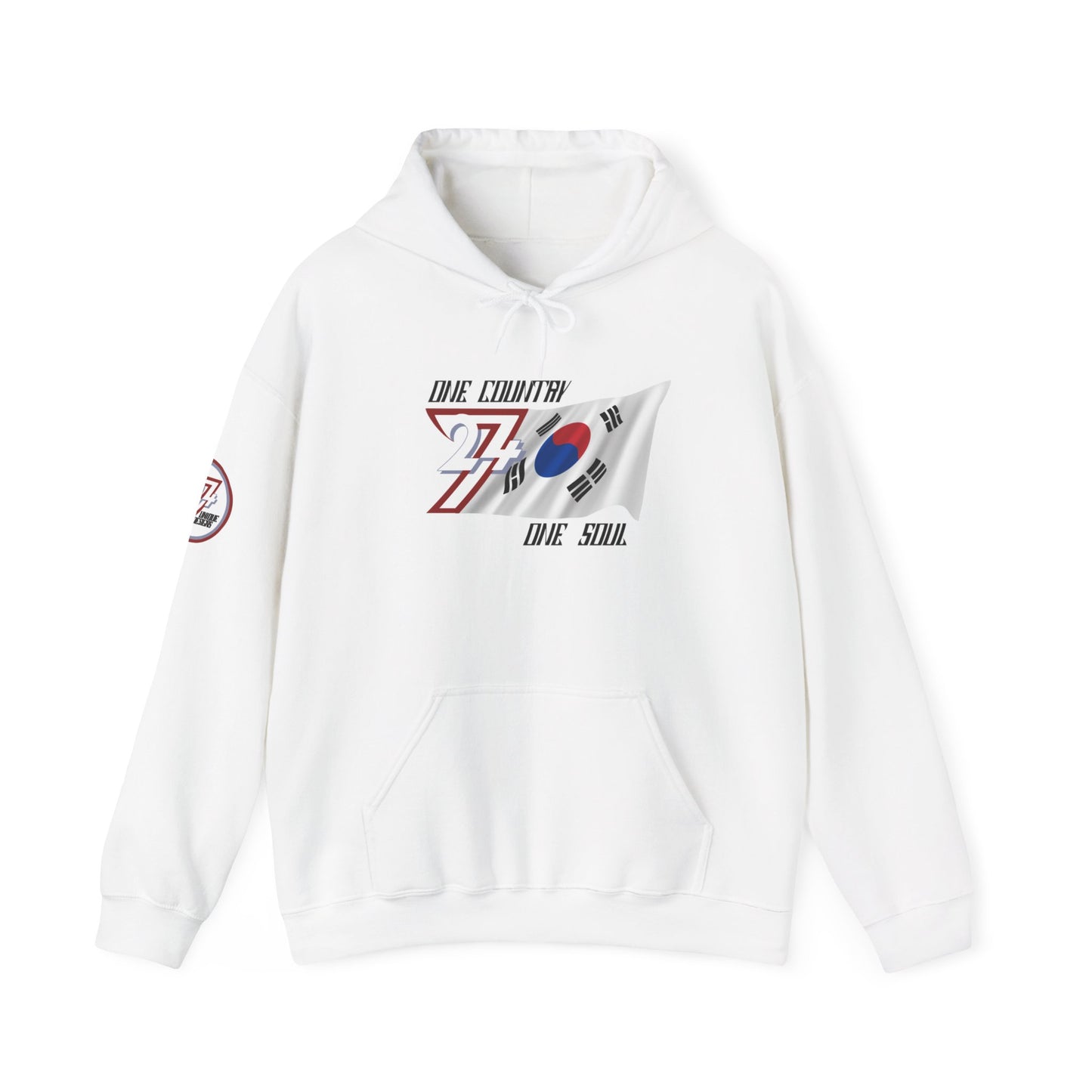 Unique Design 24/7 South Korea Flag custom hoodie white