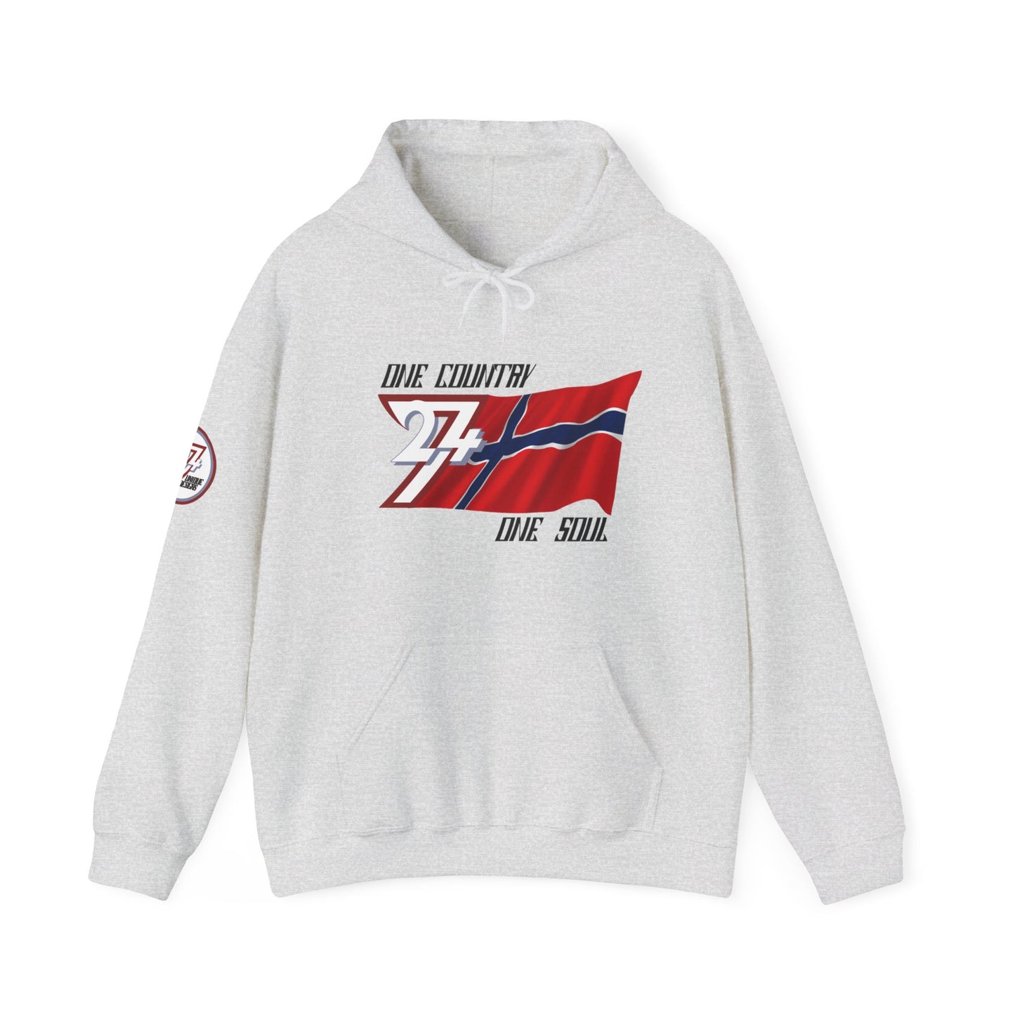 Unique Design 24/7 Norway Flag Printed Unisex custom Hoodie ash