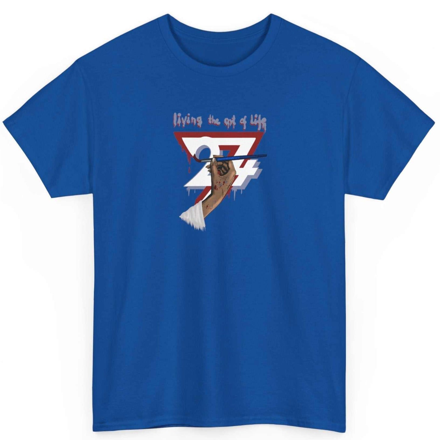 Unique Design Art of Life graphics T-shirt royal