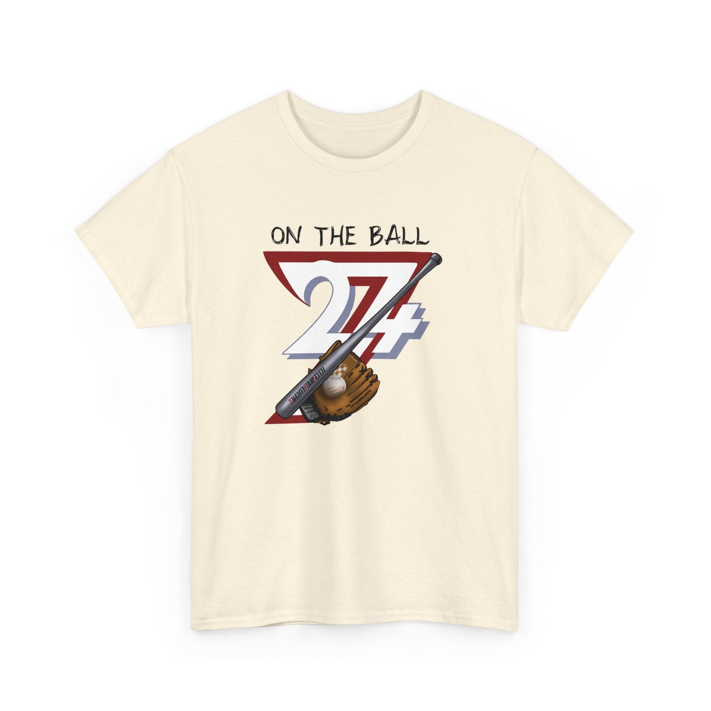 Baseball Sport Printed T-shirt baseball t-shirt by 24/7 Unique Designs natural
