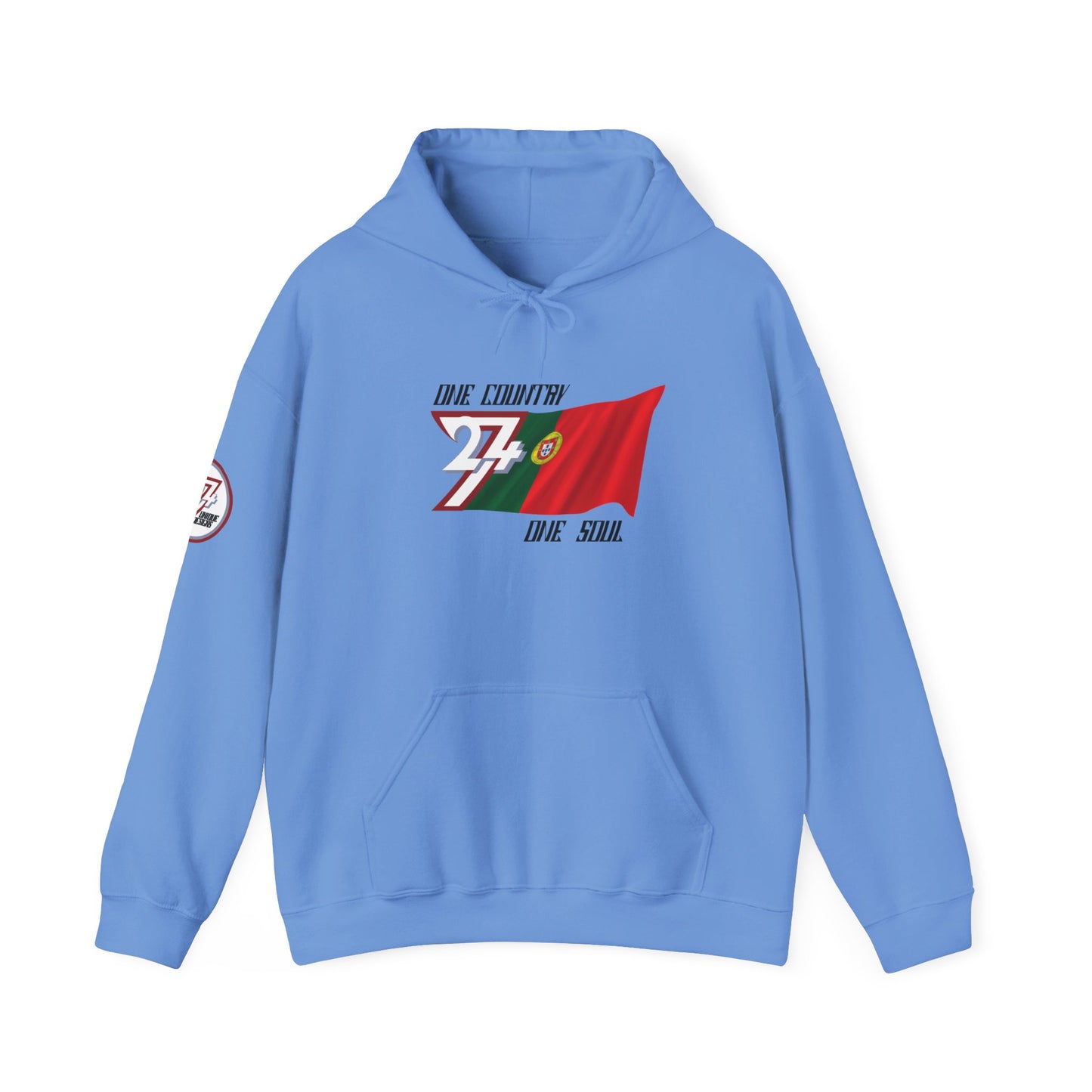 Unique Design 24/7 Portugal Flag custom hoodie carolina blue