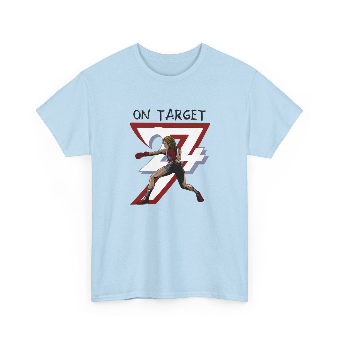 Unique Design Female Boxer Sport T-shirt light blue