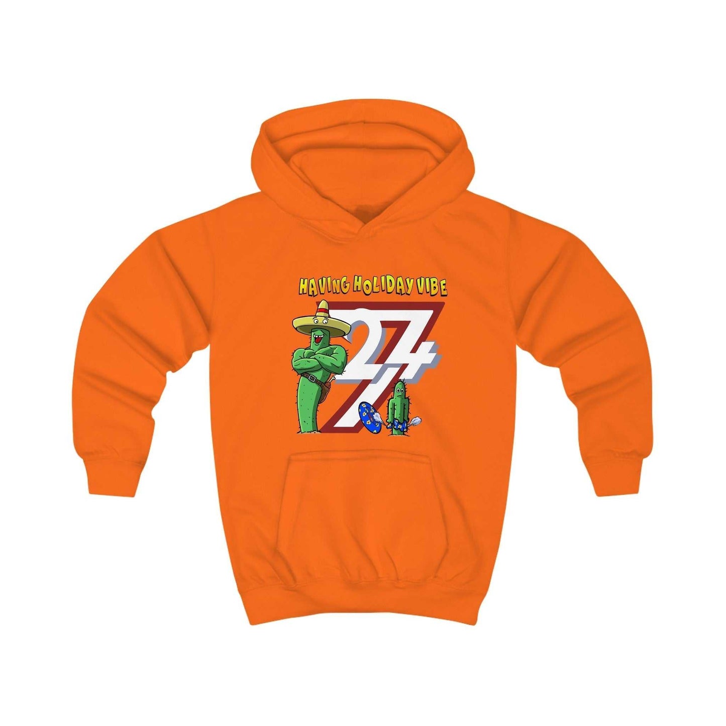 Unique Design Kids Hoodie Leonando Holiday Vibe orange