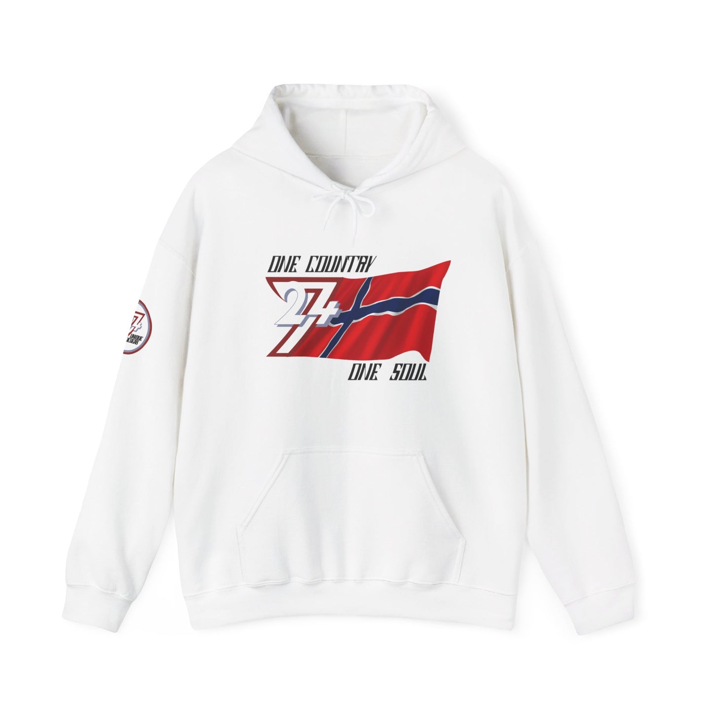 Unique Design 24/7 Norway Flag Printed Unisex custom Hoodie white