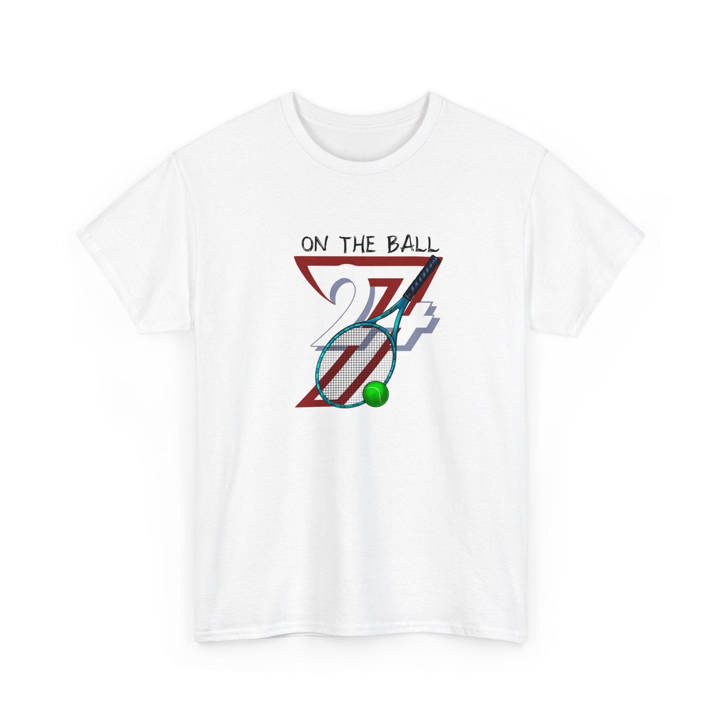 Unique Design Tennis Sport Printed T-shirt white