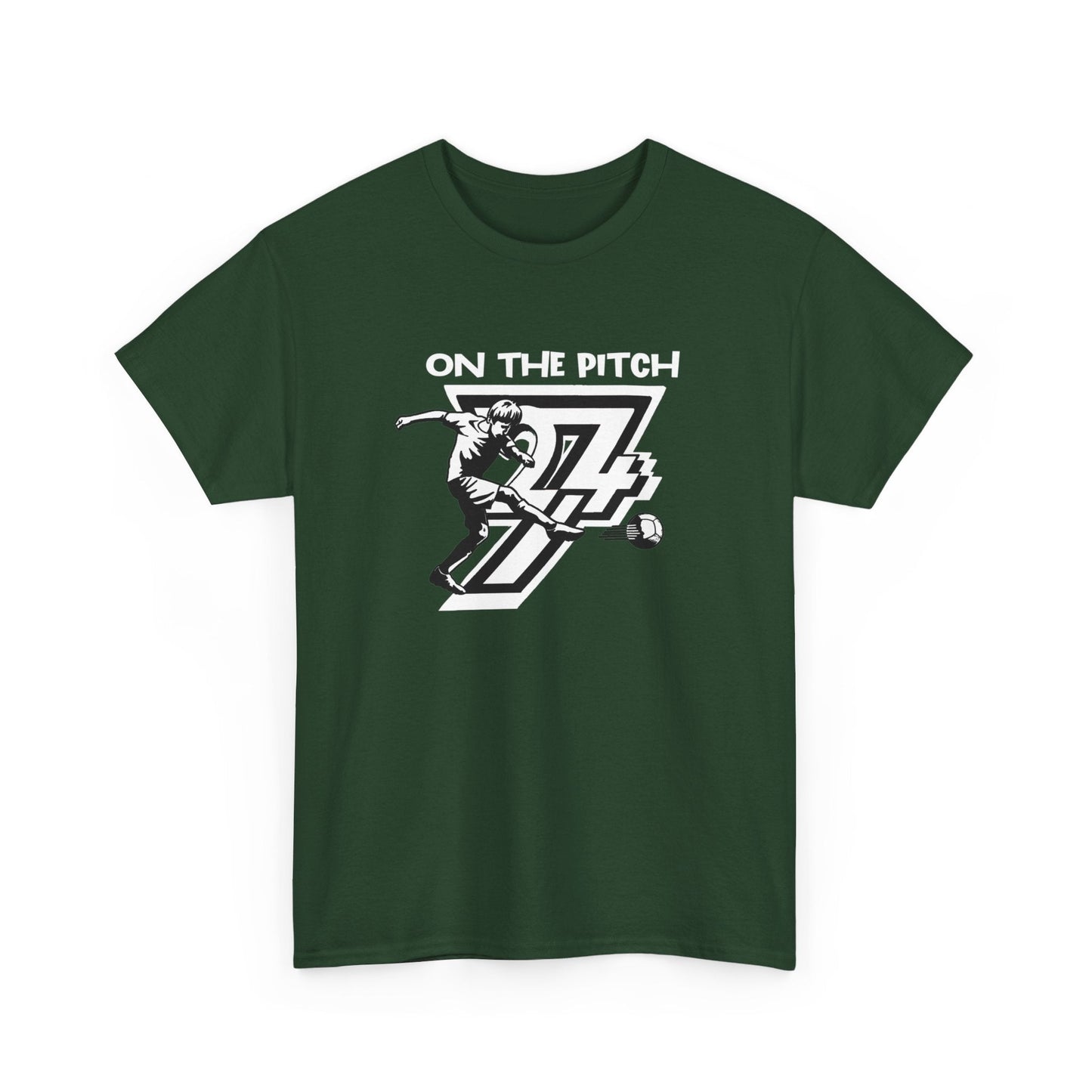 Unique Design Football tee On The Pitch Football Sport Printed T-shirt forest green