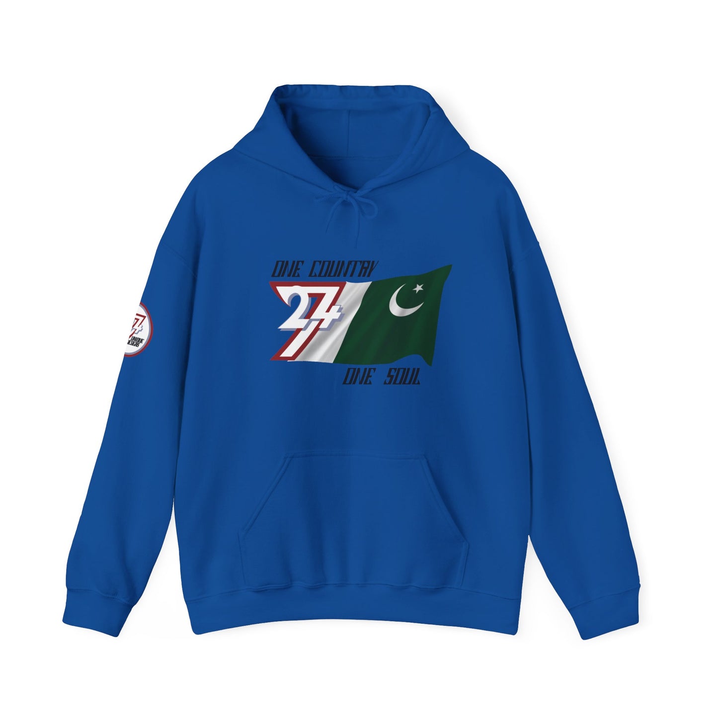 Unique Design 24/7 Pakistan Flag Printed Unisex custom Hoodie royal