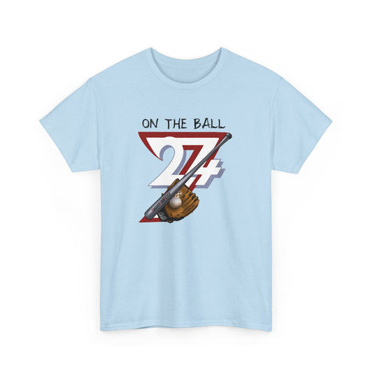 Baseball Sport Printed T-shirt baseball t-shirt by 24/7 Unique Designs light blue