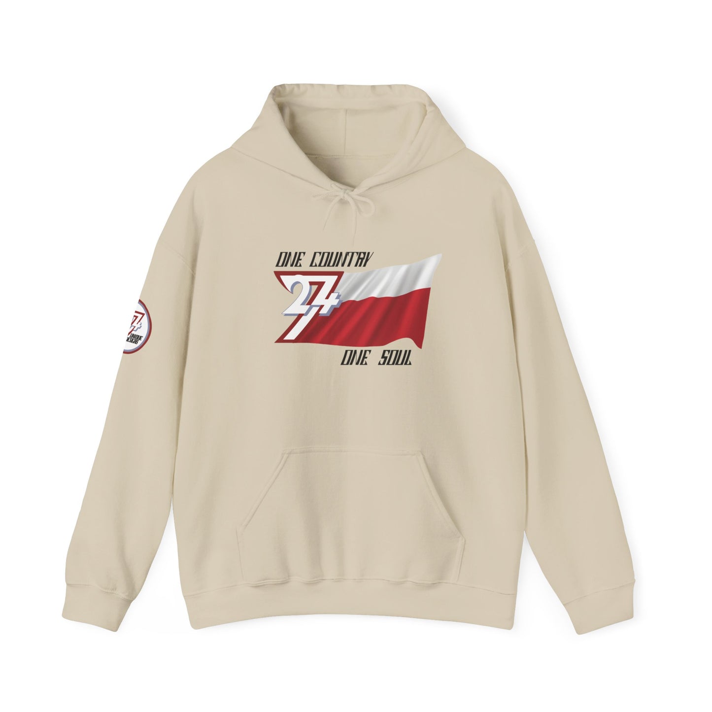 Unique Design 24/7 Poland Flag custom hoodie sand