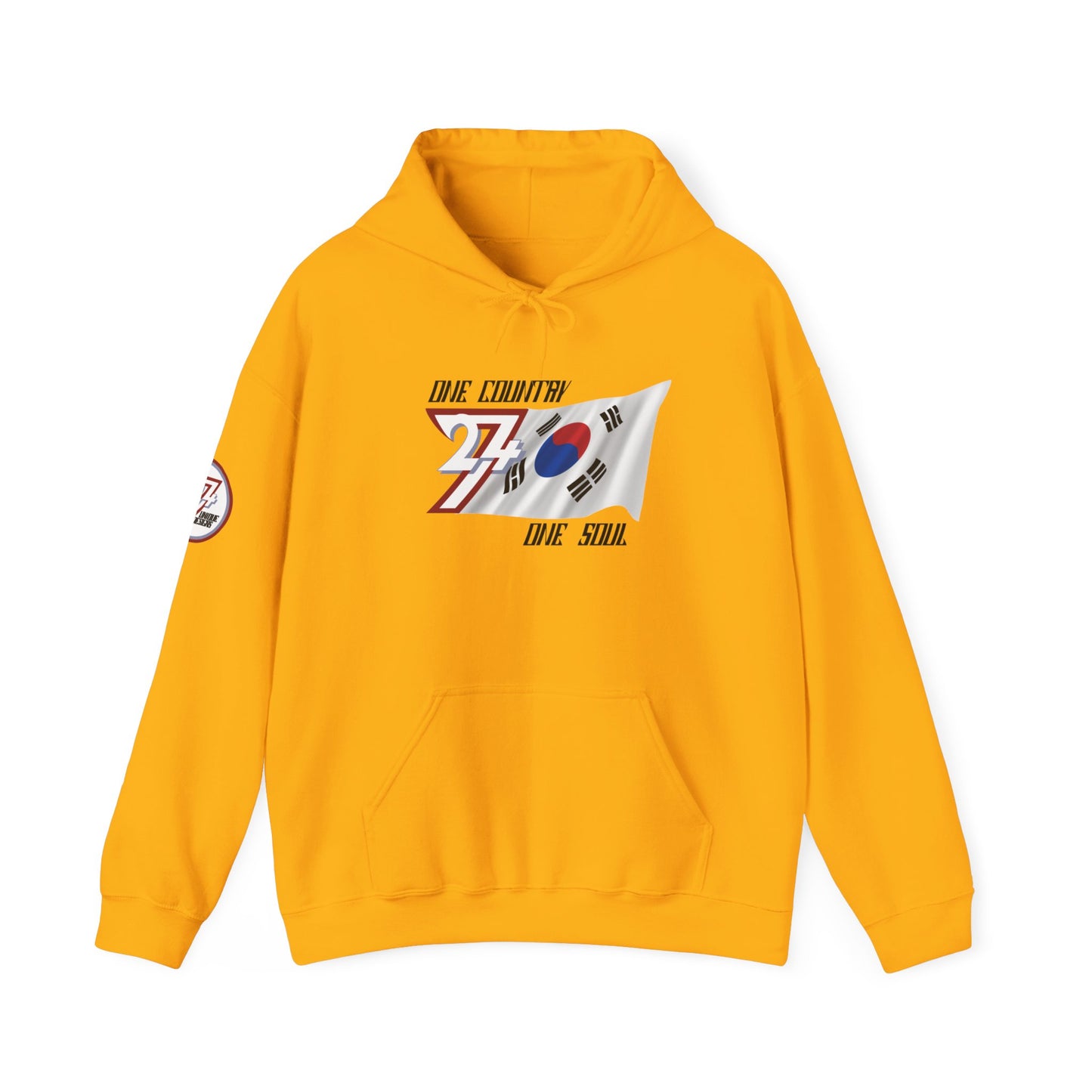 Unique Design 24/7 South Korea Flag custom hoodie gold