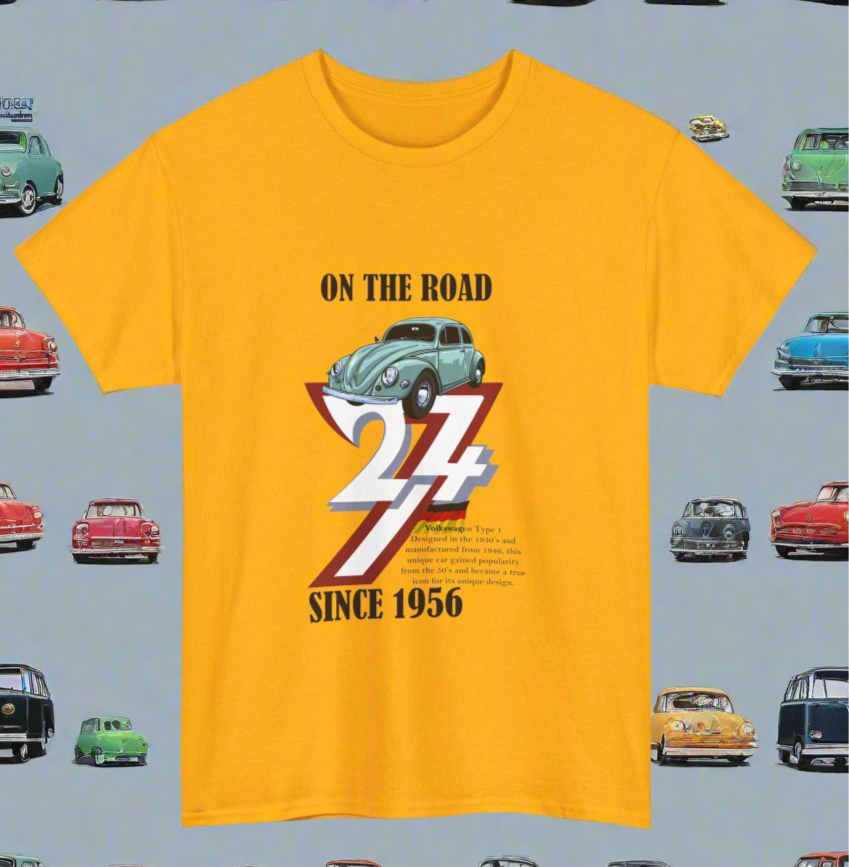 Vintage 1956 Volkswagen Tee Birthday gift - by 24/7 Unique Design
