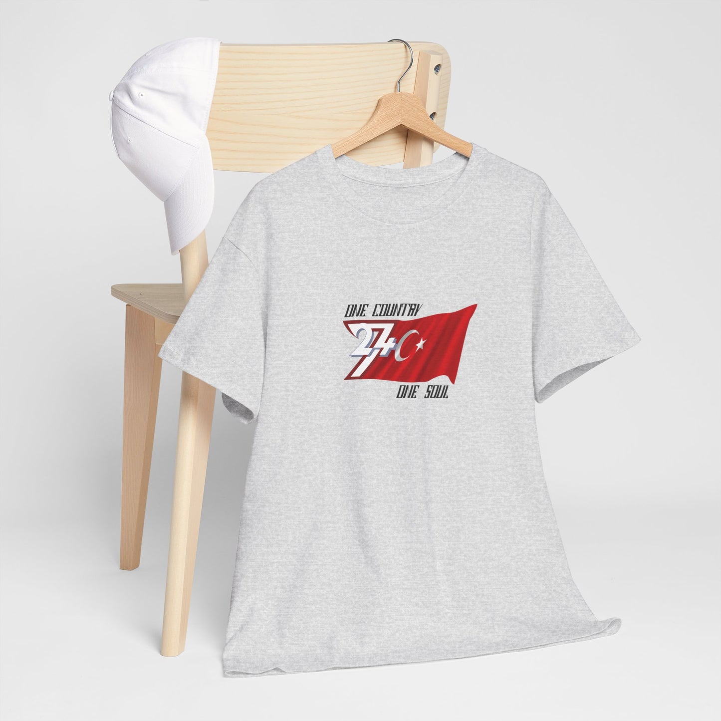 Unique Design 24/7 Turkey Flag Unisex custom T-shirt ash