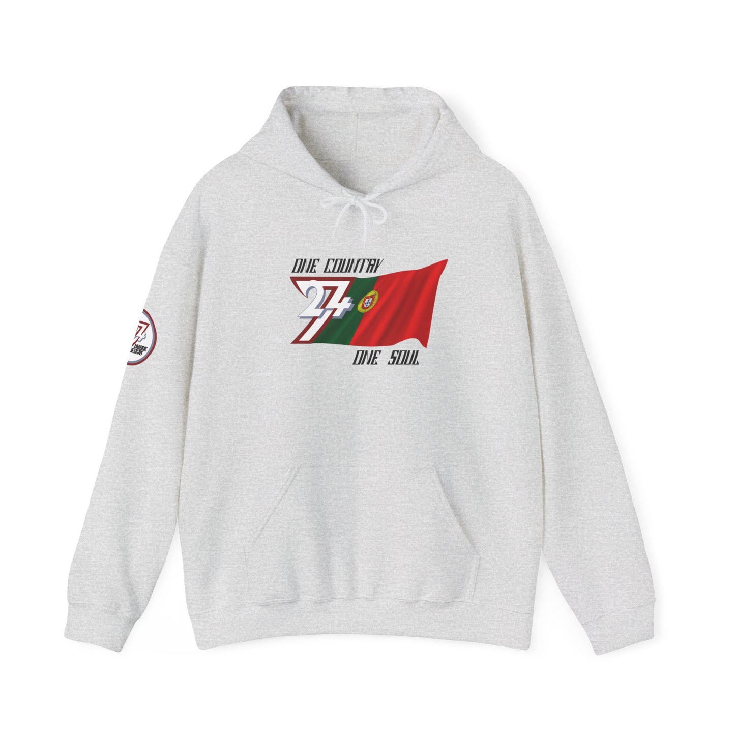 Unique Design 24/7 Portugal Flag custom hoodie ash