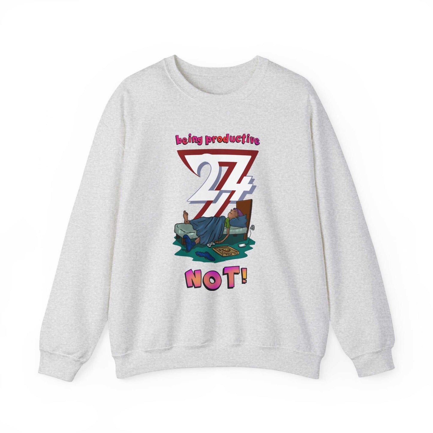 Unique Design Lazy Person Heavy Blend™ Crewneck Sweatshirt ash